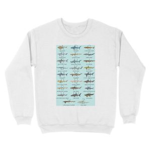 Alternative view of Shark Alphabet Unisex Crewneck Sweatshirt