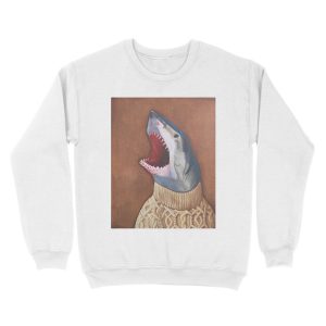 Alternative view of Shark in a Sweater Unisex Crewneck Sweatshirt