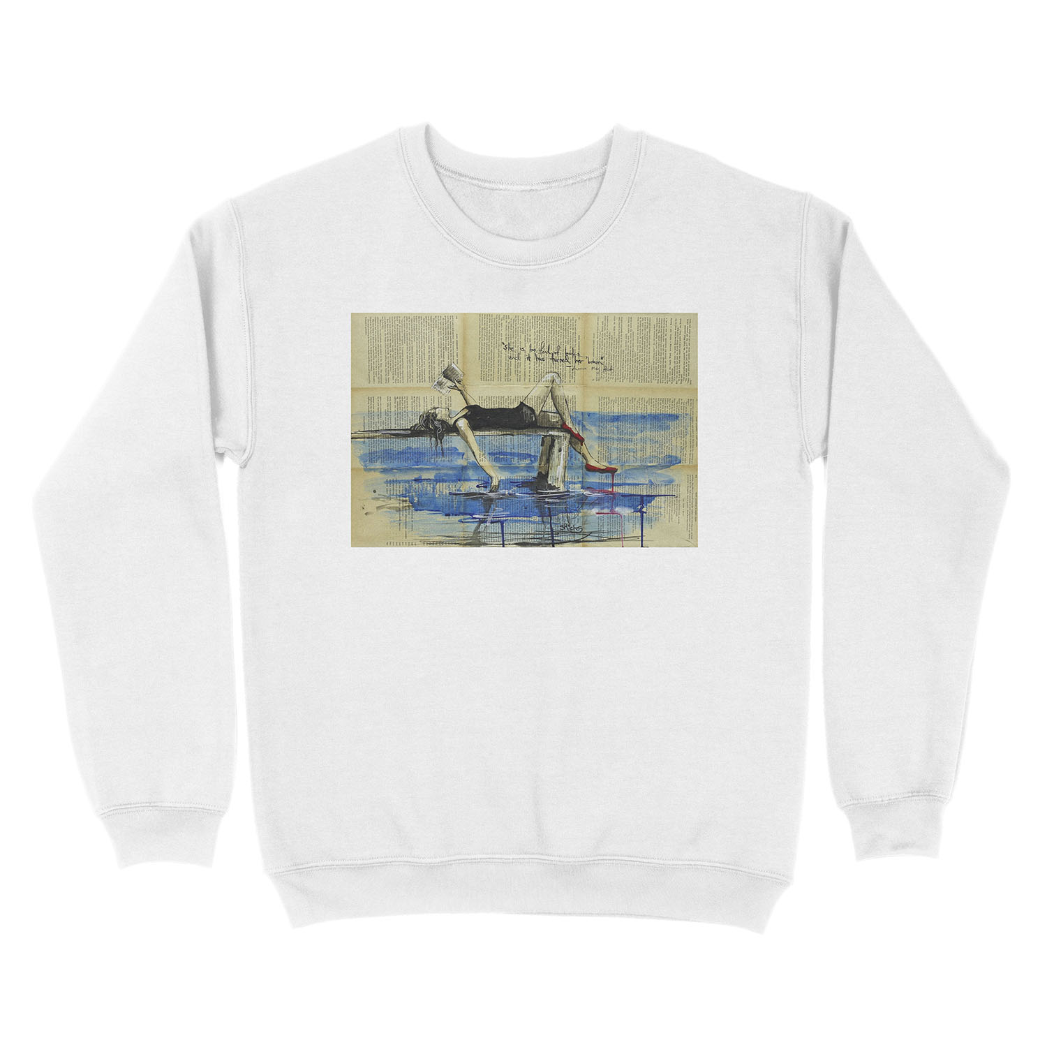 She is Too Fond of Books Unisex Crewneck Sweatshirt - Image 2