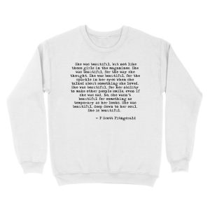 Alternative view of She was beautiful - F Scott zgerald Unisex Crewneck Sweatshirt