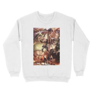 Alternative view of Shingeki No Kyojin (AOT) season 3 poster Unisex Crewneck Sweatshirt