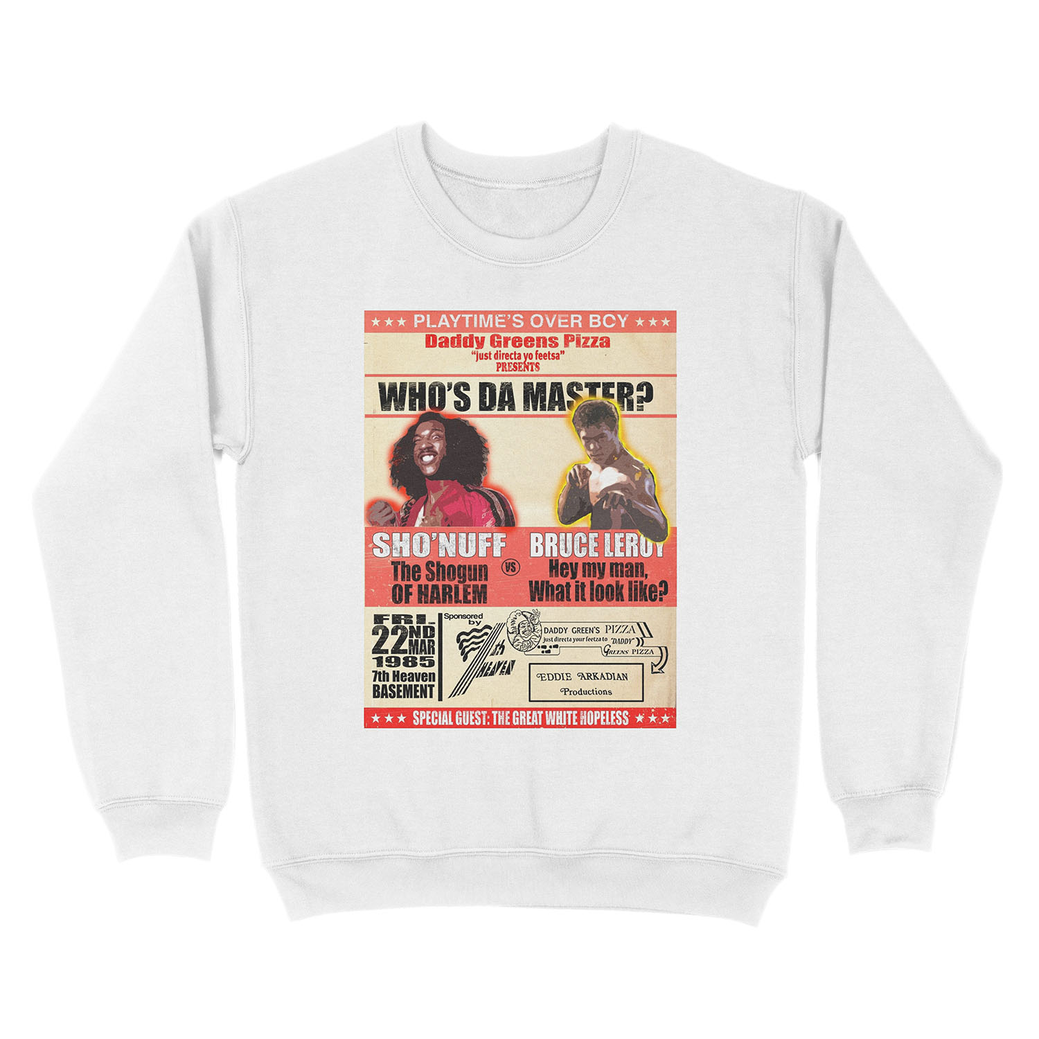 Sho'nuff vs Bruce Leroy Unisex Crewneck Sweatshirt - Image 2