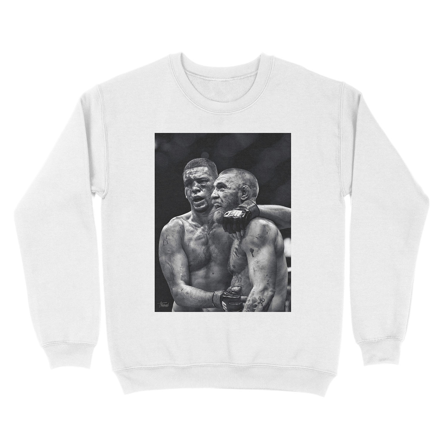 SHOW RESPECT / B&W Unisex Crewneck Sweatshirt - Image 2