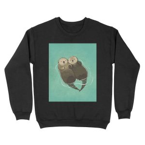 Significant Otters - Otters Holding Hands Unisex Crewneck Sweatshirt