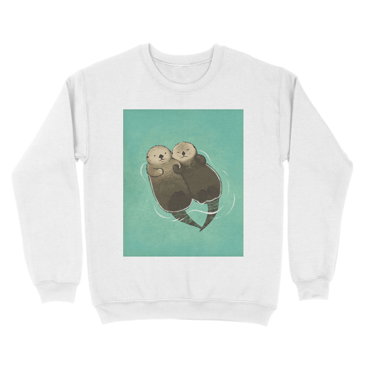 Significant Otters - Otters Holding Hands Unisex Crewneck Sweatshirt - Image 2