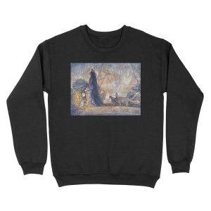 Silent Crossing - TeaKitsune Fox Yokai Unisex Crewneck Sweatshirt