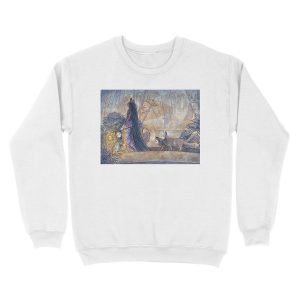 Alternative view of Silent Crossing - TeaKitsune Fox Yokai Unisex Crewneck Sweatshirt