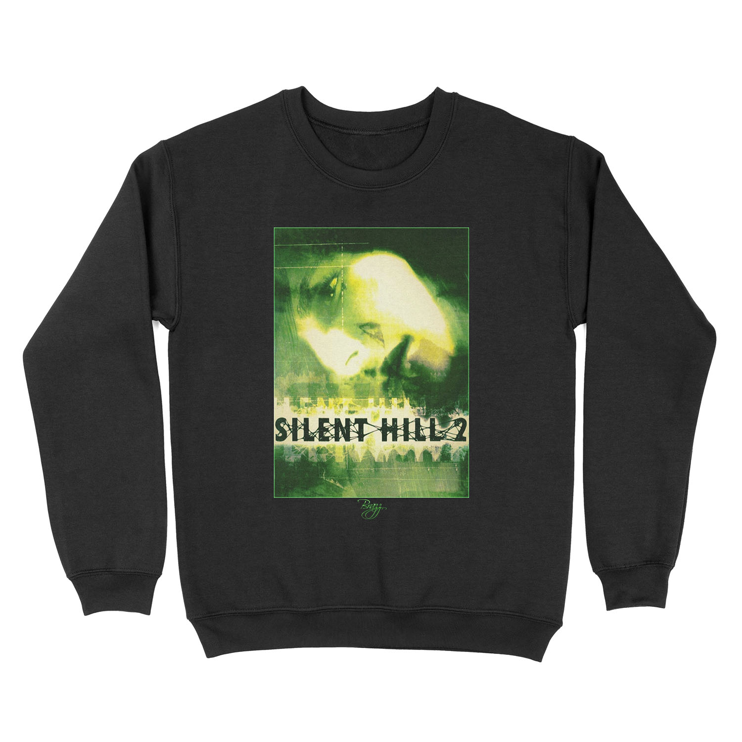 Silent Hill 2 - Ps2 Original Box Art (Green Cover) (Neon) Unisex Crewneck Sweatshirt