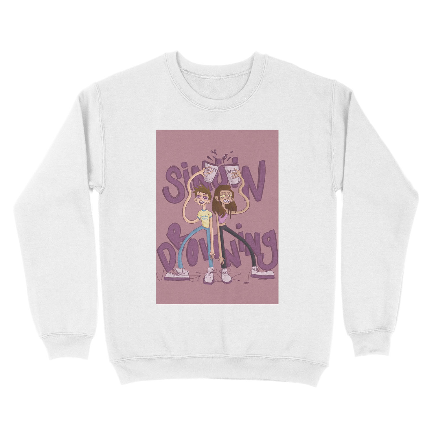 Sinjin drowning Unisex Crewneck Sweatshirt - Image 2