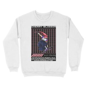 Alternative view of Sk8 The Infinity Logo - Cherry Blossom Line Rect Unisex Crewneck Sweatshirt