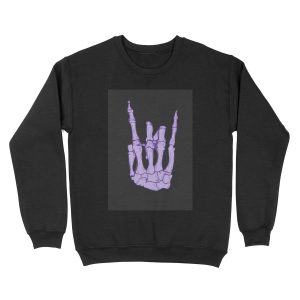 Skeleton hand | Lilac Unisex Crewneck Sweatshirt