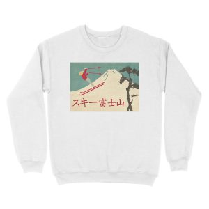 Alternative view of Ski Fujisan (Mount Fuji, Japan) Unisex Crewneck Sweatshirt