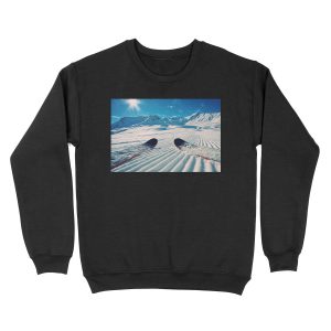 Ski's on Freshly Groomed Snow Unisex Crewneck Sweatshirt
