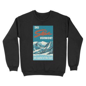 Ski Stowe Vermont, Vintage Unisex Crewneck Sweatshirt