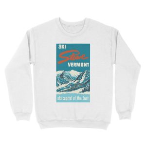 Alternative view of Ski Stowe Vermont, Vintage Unisex Crewneck Sweatshirt