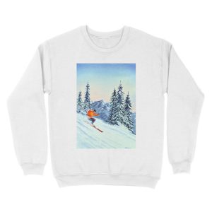 Alternative view of Skiing - The Clear Leader Unisex Crewneck Sweatshirt