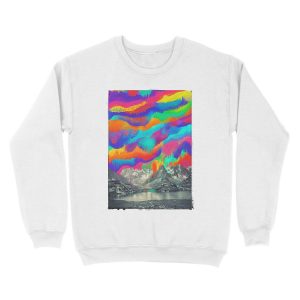 Alternative view of Skyfall, Melting Northern Lights Unisex Crewneck Sweatshirt