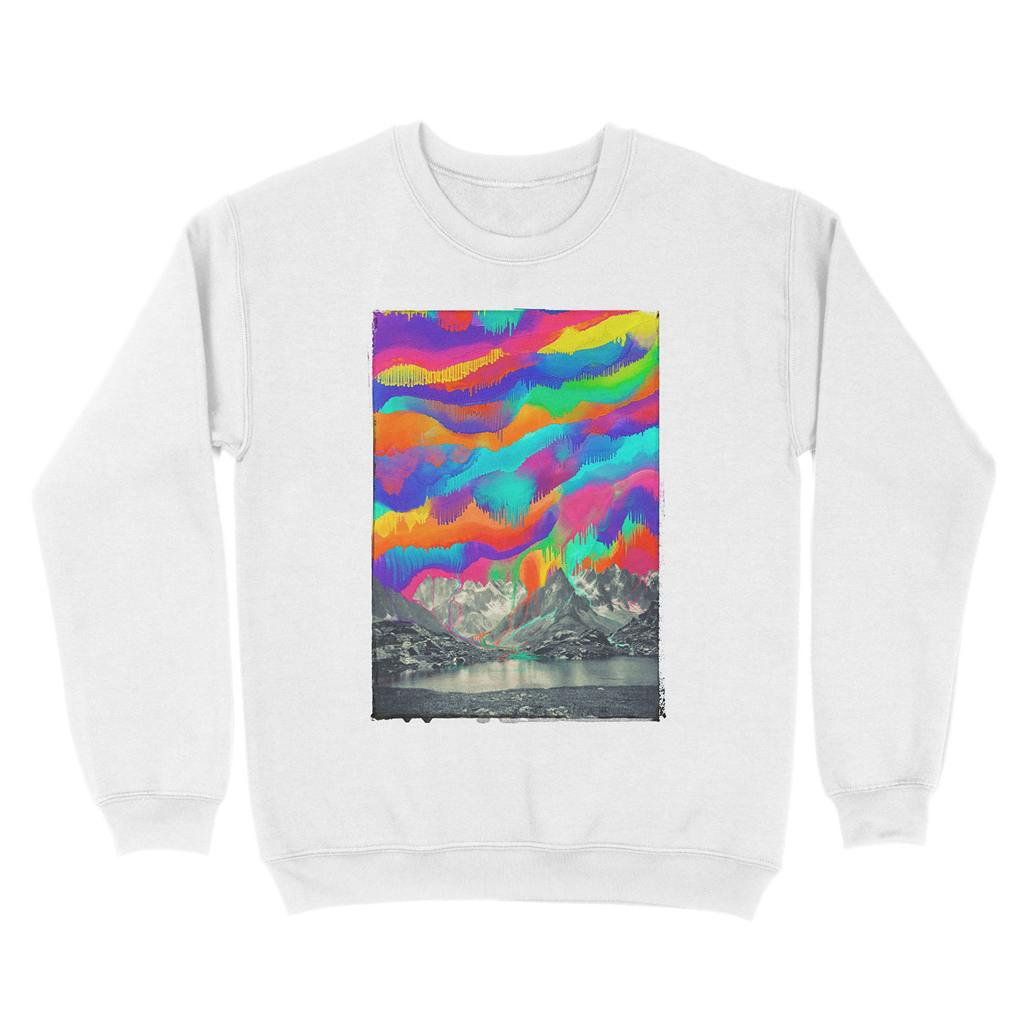 Skyfall, Melting Northern Lights Unisex Crewneck Sweatshirt - Image 2