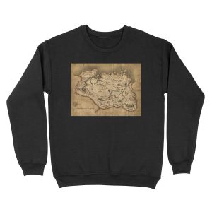 Skyrim map Unisex Crewneck Sweatshirt
