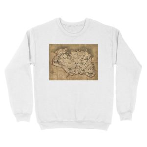 Alternative view of Skyrim map Unisex Crewneck Sweatshirt