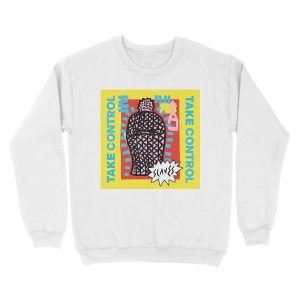 Alternative view of Slaves Take Control New Album Cover Band Unisex Crewneck Sweatshirt