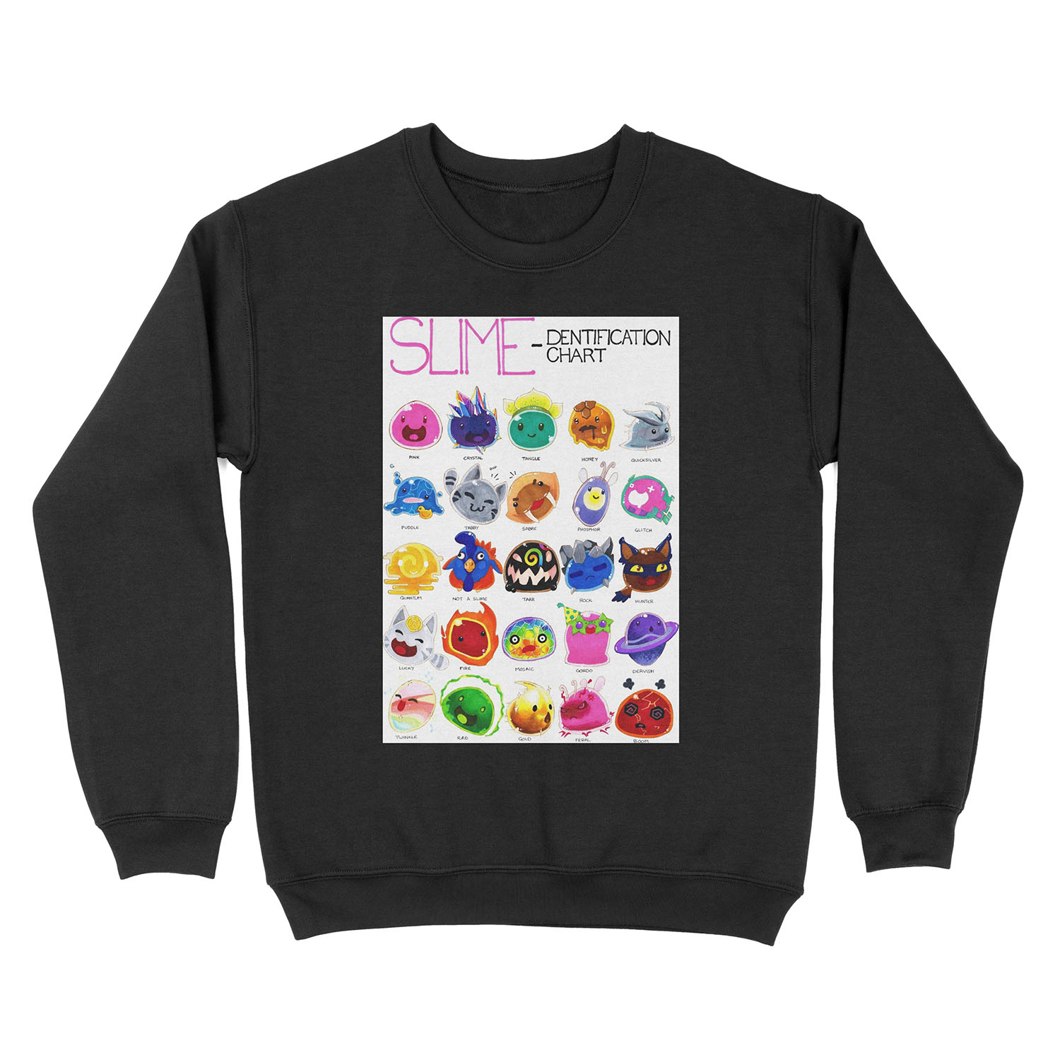 Slime-dentification Chart Unisex Crewneck Sweatshirt