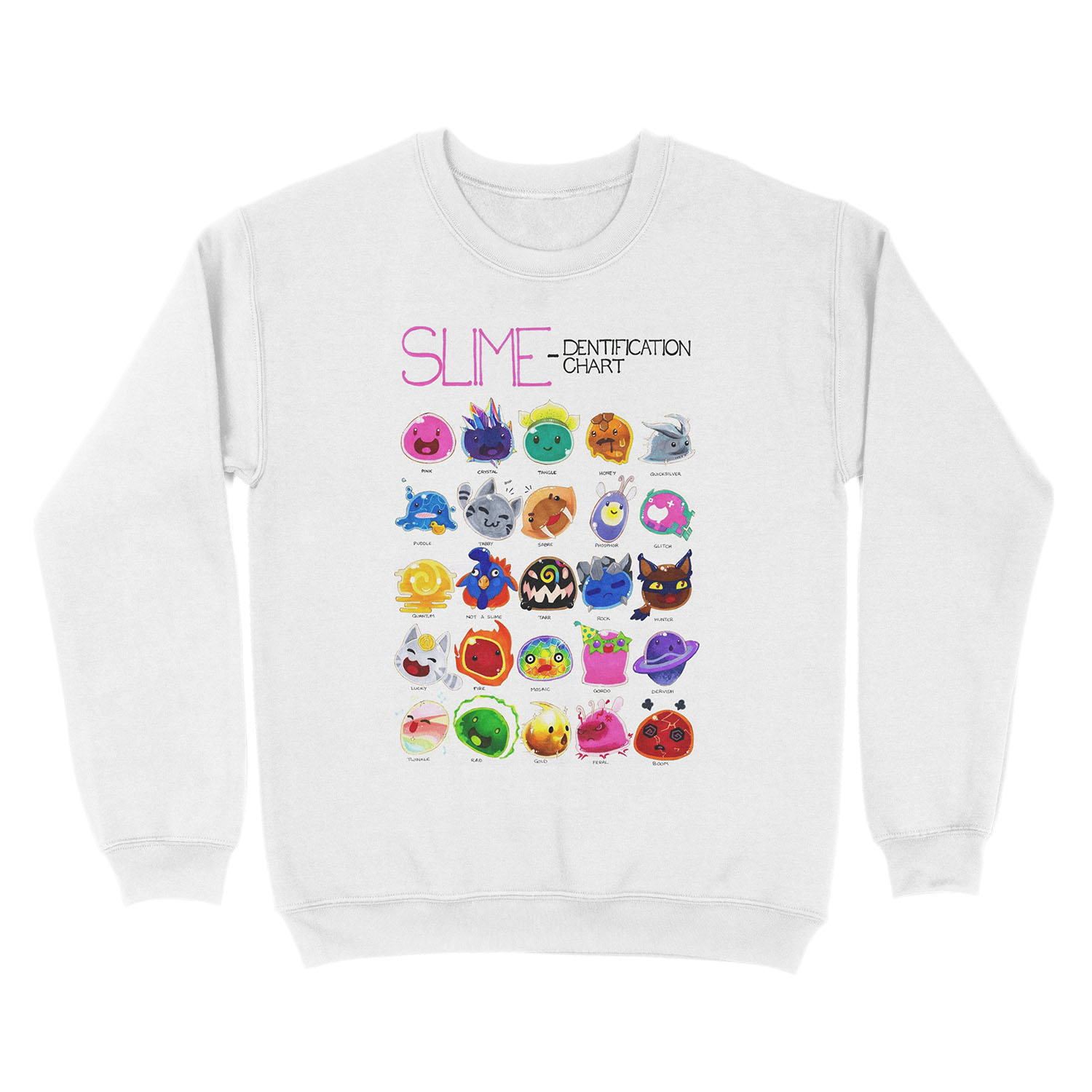 Slime-dentification Chart Unisex Crewneck Sweatshirt - Image 2
