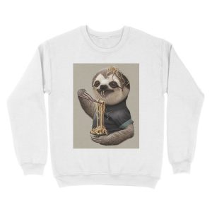 Alternative view of SLOTH EAT NOODLE Unisex Crewneck Sweatshirt