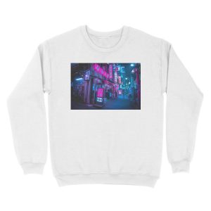 Alternative view of Small streets of Shinjuku Omoide Yokocho Tokyo Area Unisex Crewneck Sweatshirt