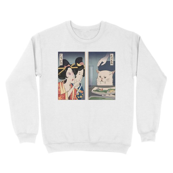Smudge The Cat meme Art Unisex Crewneck Sweatshirt - Image 2