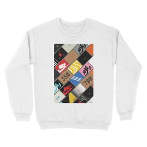 Alternative view of sneakers wallpaper box Unisex Crewneck Sweatshirt