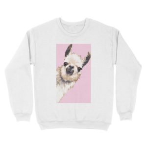 Alternative view of Sneaky Llama Unisex Crewneck Sweatshirt