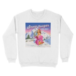 Alternative view of snow cougar. Unisex Crewneck Sweatshirt