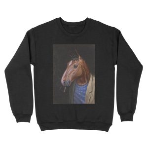 Somber Horse Unisex Crewneck Sweatshirt