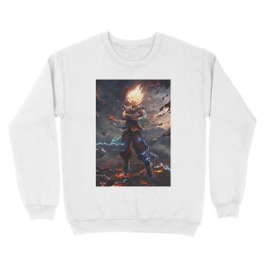 Alternative view of Son Goku Super Saiyan Unisex Crewneck Sweatshirt
