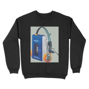 Sony Walkman TPS-L2 with MDR-5A Headphone Polygon Art Unisex Crewneck Sweatshirt