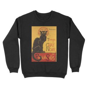 Soon, the Black Cat Tour by Rodolphe Salis Unisex Crewneck Sweatshirt
