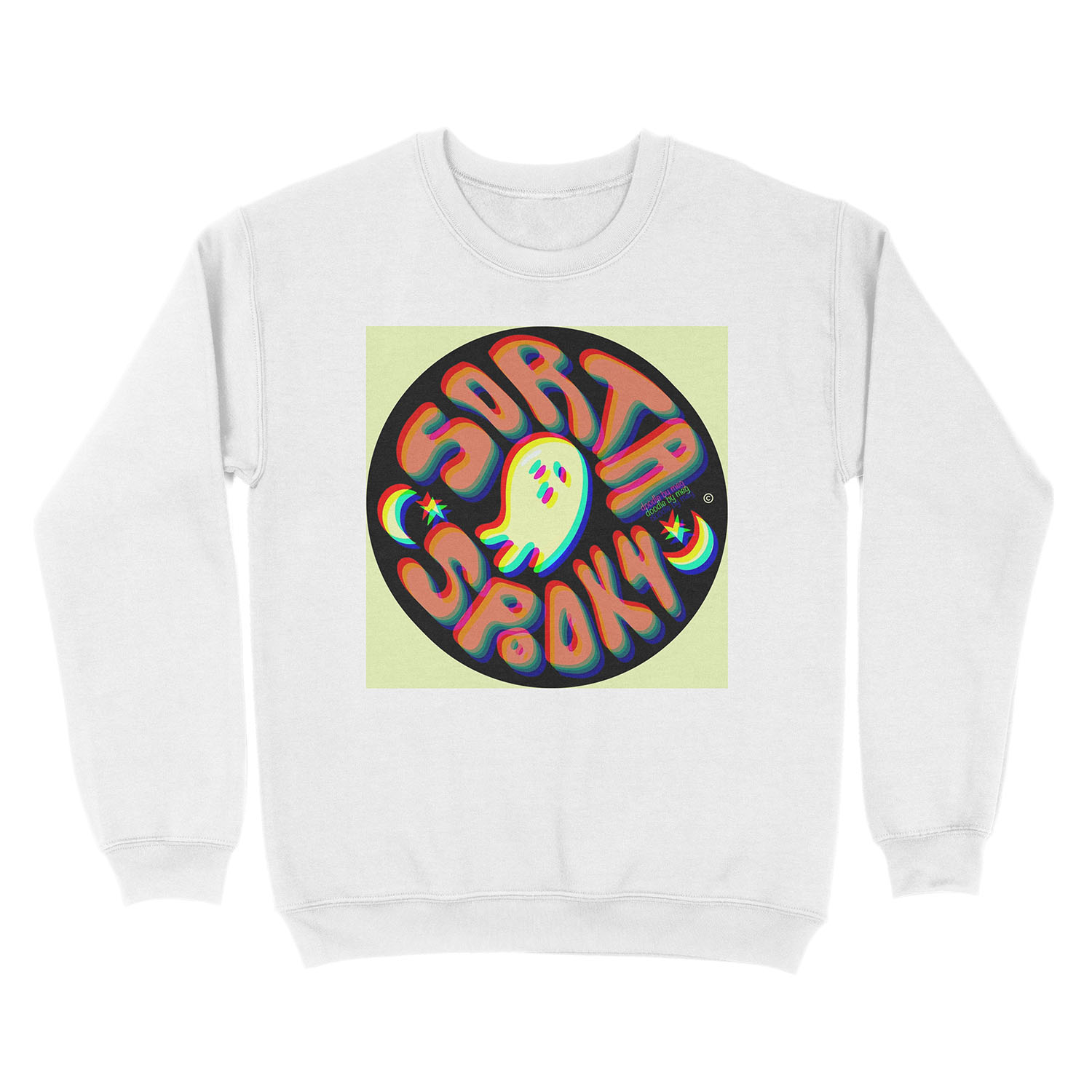 Sorta Spooky © 3D Unisex Crewneck Sweatshirt - Image 2