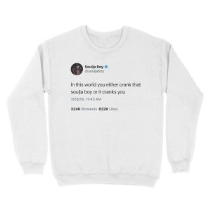 Alternative view of Soulja Boy Tweet Unisex Crewneck Sweatshirt