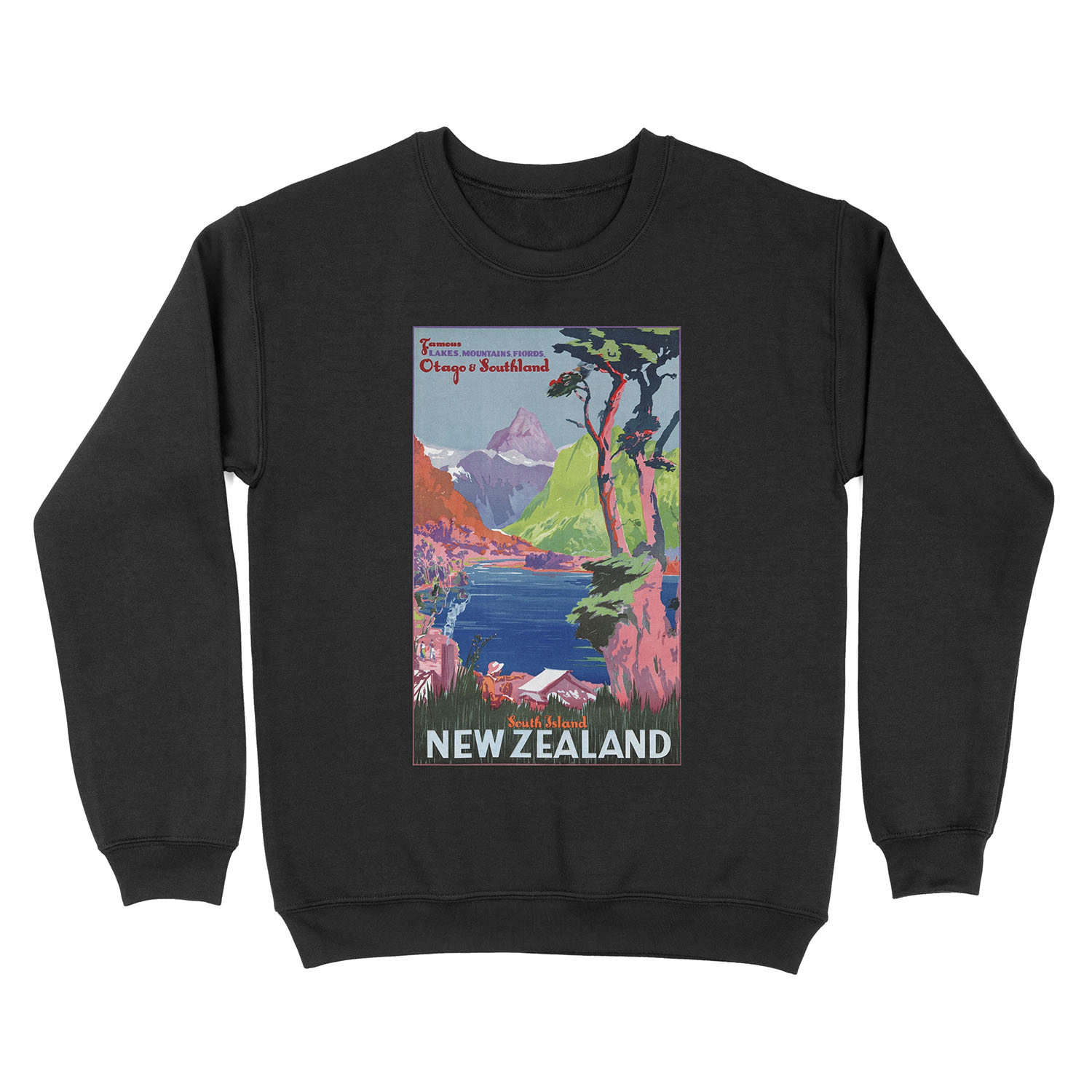 South Island New Zealand Vintage Unisex Crewneck Sweatshirt
