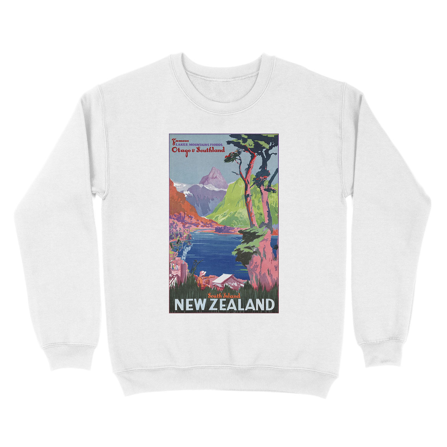South Island New Zealand Vintage Unisex Crewneck Sweatshirt - Image 2