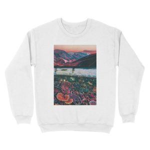 Alternative view of Space coral Unisex Crewneck Sweatshirt