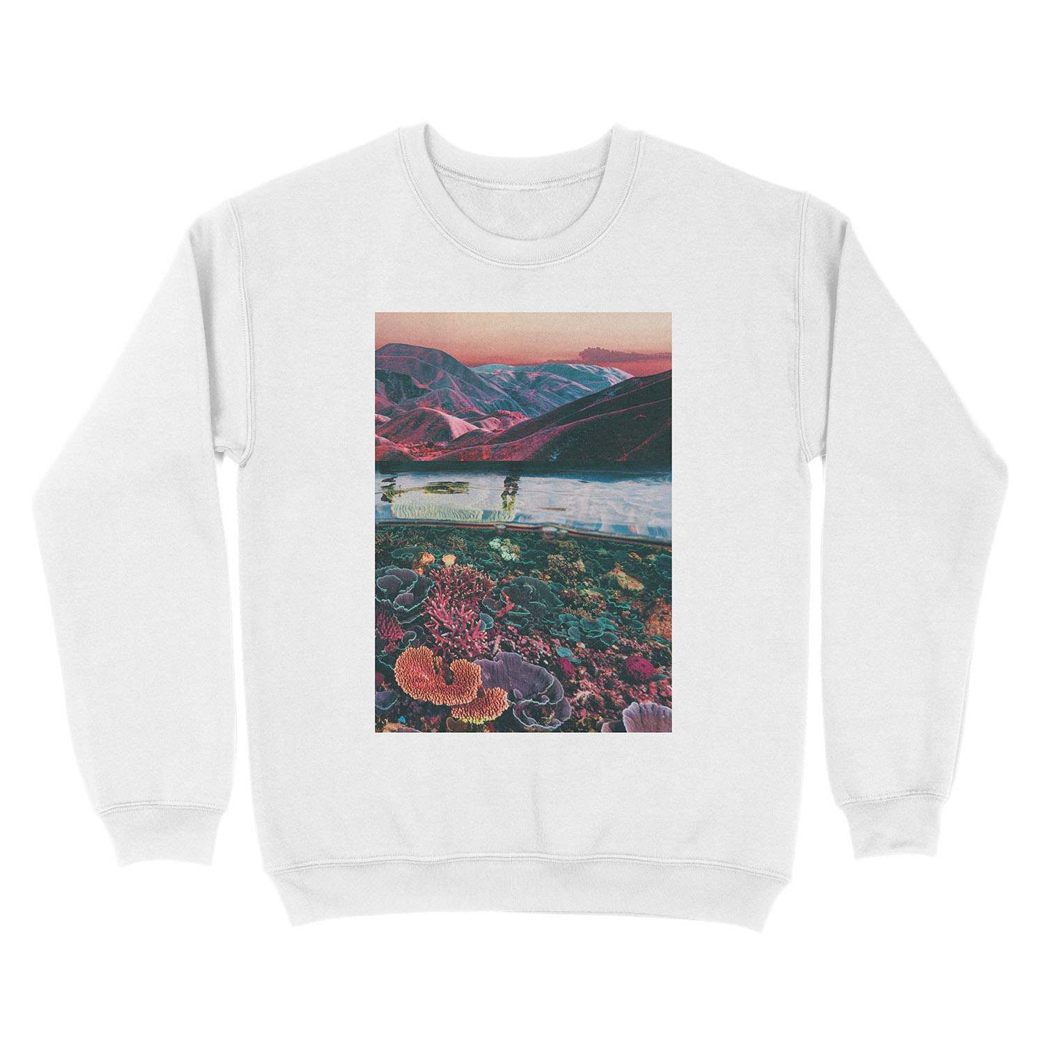 Space coral Unisex Crewneck Sweatshirt - Image 2