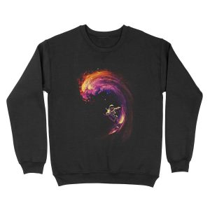 Space Surfing Unisex Crewneck Sweatshirt