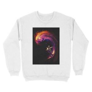 Alternative view of Space Surfing Unisex Crewneck Sweatshirt
