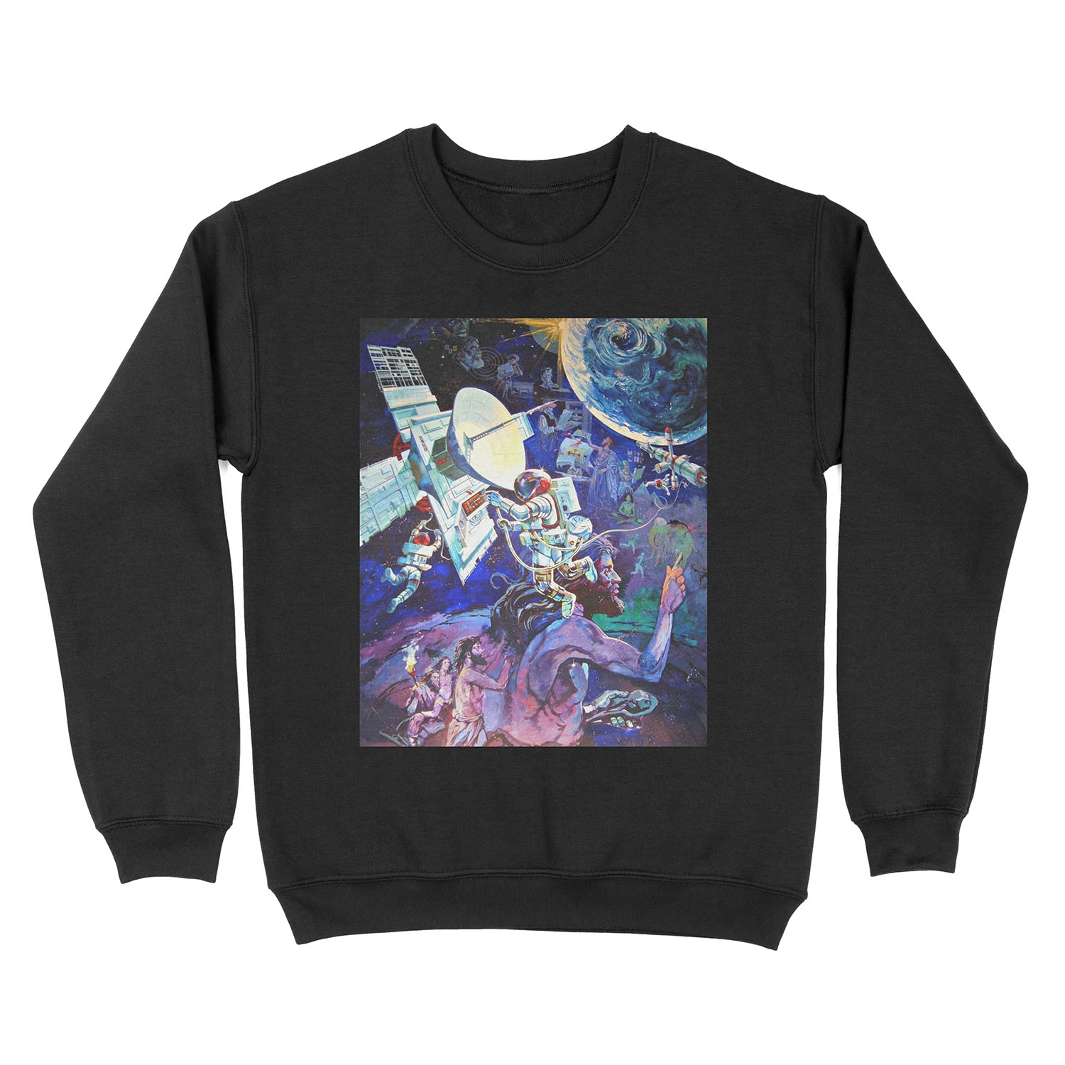 Spaceship Earth Mural Unisex Crewneck Sweatshirt