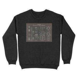 SpaceX Falcon 9 and Crew Dragon (English-Blackboard) Unisex Crewneck Sweatshirt