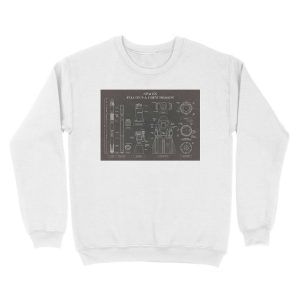 Alternative view of SpaceX Falcon 9 and Crew Dragon (English-Blackboard) Unisex Crewneck Sweatshirt
