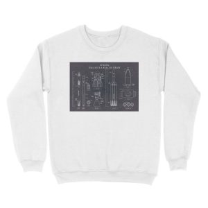 Alternative view of SPACEX: Falcon 9 & Falcon Heavy (Blackboard) Unisex Crewneck Sweatshirt