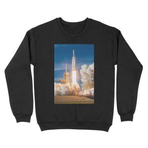SpaceX Falcon Heavy Liftoff (8K resolution) Unisex Crewneck Sweatshirt